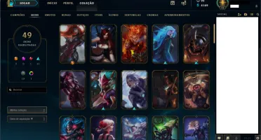 Conta LOL: Prata V 49 skins (2 Ult), 77 champ Pronta Entrega