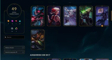 Conta LOL: Prata V 49 skins (2 Ult), 77 champ Pronta Entrega