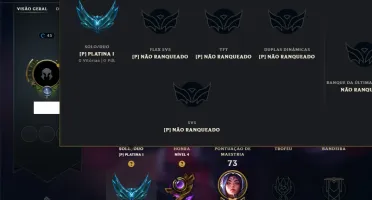 Platina 1 com 70 Champs e 49 Skins