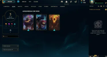 Conta Platina 1 lol (MMR Diamante 1) Rebaixada por ausencia.