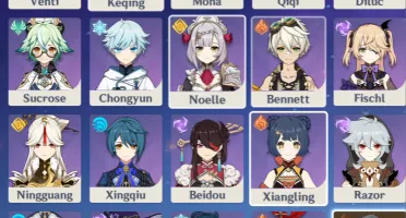 Conta genshin impact (11 personagens t5 e 4 armas t5)