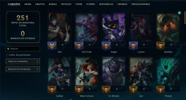 Prata 3 com 85 Champs e 6 Skins