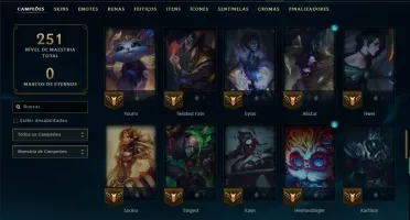 Prata 3 com 85 Champs e 6 Skins