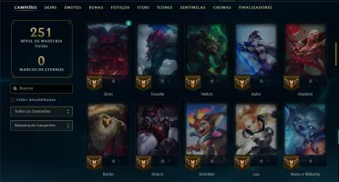 Prata 3 com 85 Champs e 6 Skins