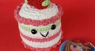 Mini Bolo Amigurumi Crochê