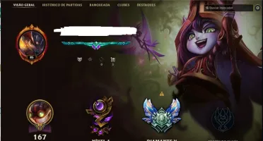 Conta League of legends, Diamante 5 , 44 Champs, 6 Skins