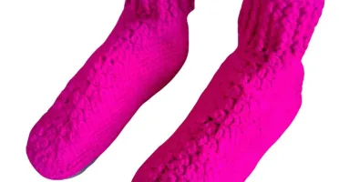 Pantufa de Lã Infantil Rosa 18