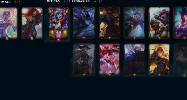 CONTA LOL LVL165 , 92 SKINS, TODOS OS CHAMP 70K DE ESSÊNCIA
