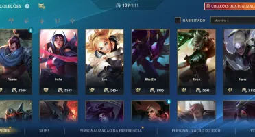 Conta wild rift grão mestre com 100 skins