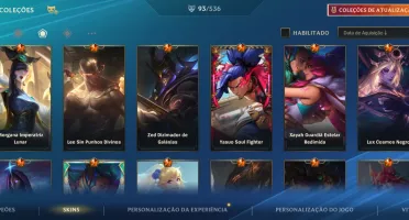 Conta wild rift grão mestre com 100 skins