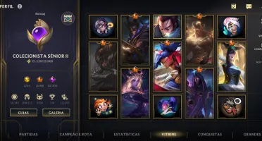 Conta wild rift grão mestre com 100 skins