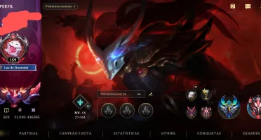 Conta wild rift grão mestre com 100 skins