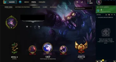 CONTA LOL OURO 3