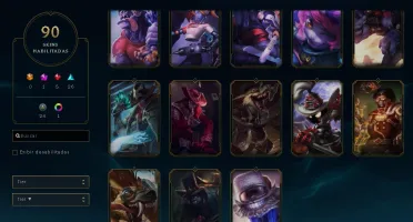 CONTA GOLD 4 - 90 SKINS - 143 CAMPEOES
