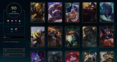 CONTA GOLD 4 - 90 SKINS - 143 CAMPEOES