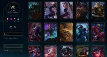 CONTA GOLD 4 - 90 SKINS - 143 CAMPEOES