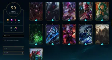 CONTA GOLD 4 - 90 SKINS - 143 CAMPEOES