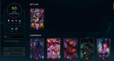 CONTA GOLD 4 - 90 SKINS - 143 CAMPEOES