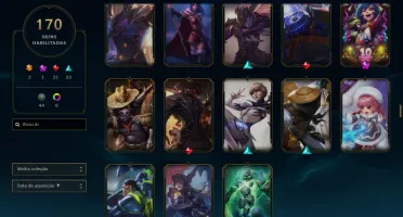 Conta league of Legends 170 Skins