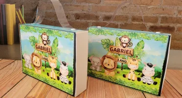 Kit Colorir e Modelar Safari com Caixinha Maleta