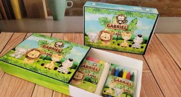 Kit Colorir e Modelar Safari com Caixinha Maleta
