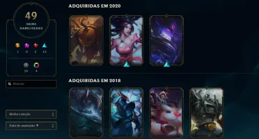 V> Conta League of Legends com 49 skins