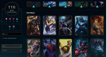 CONTA LOL COM 116 SKINS