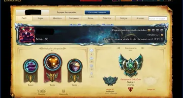 Conta Lol, Platina I, com 60 Champs e mais skins.
