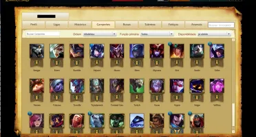 CONTA DE LEAGUE OF LEGENDS 89 Campeões / 59 skins