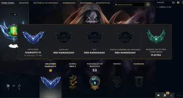 Conta smurf lol D4 MMR boost ganhando 24pdl+