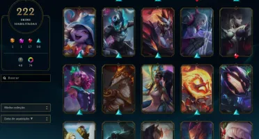 Conta League of Legends Diamante - 222 skin e 74 chromas
