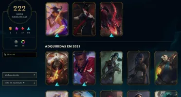Conta League of Legends Diamante - 222 skin e 74 chromas