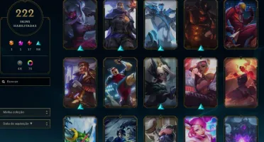 Conta League of Legends Diamante - 222 skin e 74 chromas