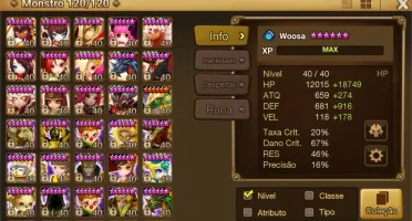 Summoners war 53 Nat 5 e 135 6stars