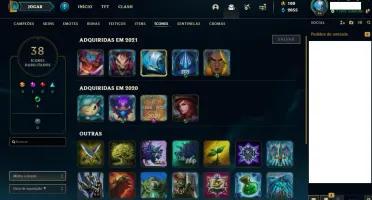 CONTA LEAGUE OF LEGENDS DIAMANTE 3 SMURF