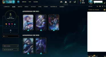 CONTA LEAGUE OF LEGENDS DIAMANTE 3 SMURF