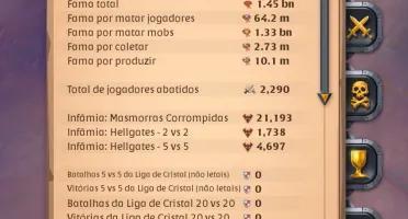 Conta Albion End Game  300M PRATA COLETA T8