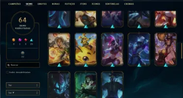 Conta bronze 3 com 91 Champs e 64 Skins + 30 Espolios