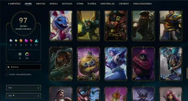 Ouro 4 com 115 Champs e 97 Skins +1 Prestigio ( MID / ADC )