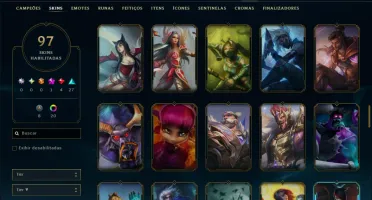 Ouro 4 com 115 Champs e 97 Skins +1 Prestigio ( MID / ADC )