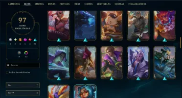 Ouro 4 com 115 Champs e 97 Skins +1 Prestigio ( MID / ADC )