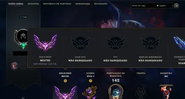 Conta LoL Rank Elo Mestre Season Temporada 15
