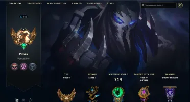 Conta em League Of Legends lvl660+ Gold+ em todas as ligas.