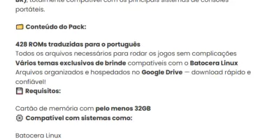 Pack De Roms Pt-Br Para Consoles Portáteis
