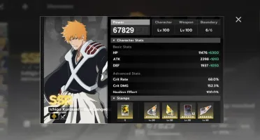 Conta Full Whale Bleach Soul Resonance, todos personagens b6