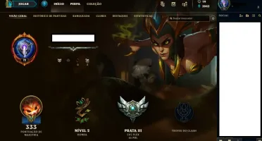 Conta de LoL Prata 5 com 40 skins e 2 ultimates!!