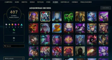 Conta de League Of Legends level 902, 292 skins habilitadas