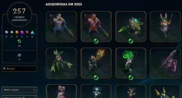 Conta de League Of Legends level 902, 292 skins habilitadas