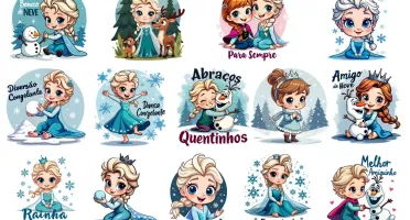 Pack +150 Frozen Arquivos Png Cdr + Estampas Camisetas
