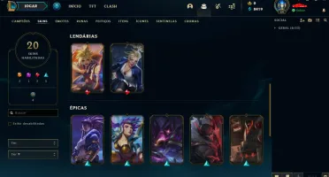 Conta League of Legends: Lvl 64 - 2Skin Ultimate 1Mitica Etc